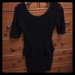 Eight Sixty Peplum Little Black Dress